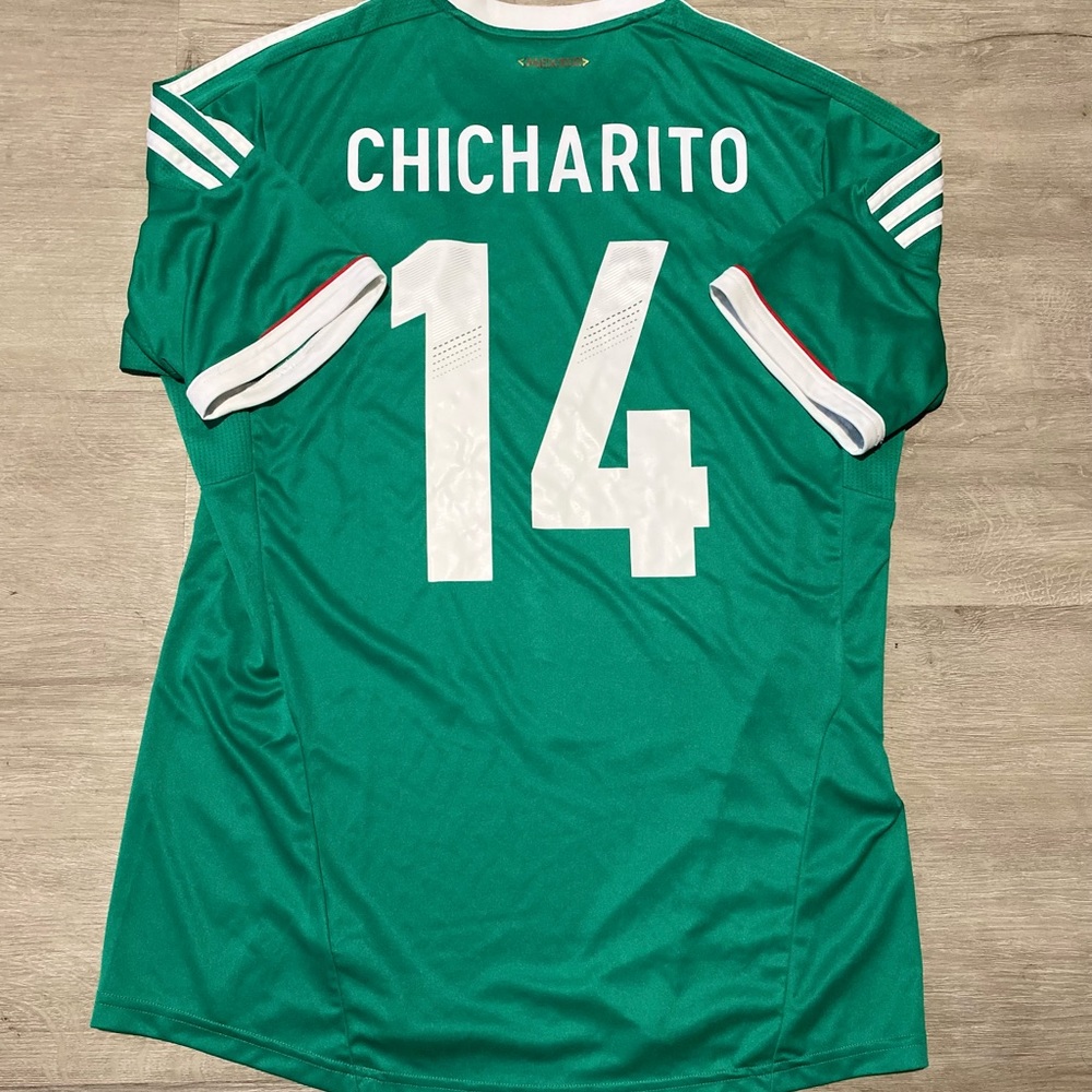 RARE Javier "Chicharito" Hernandez Adidas Climacool Mexico 11/13 Home Jersey (L)
